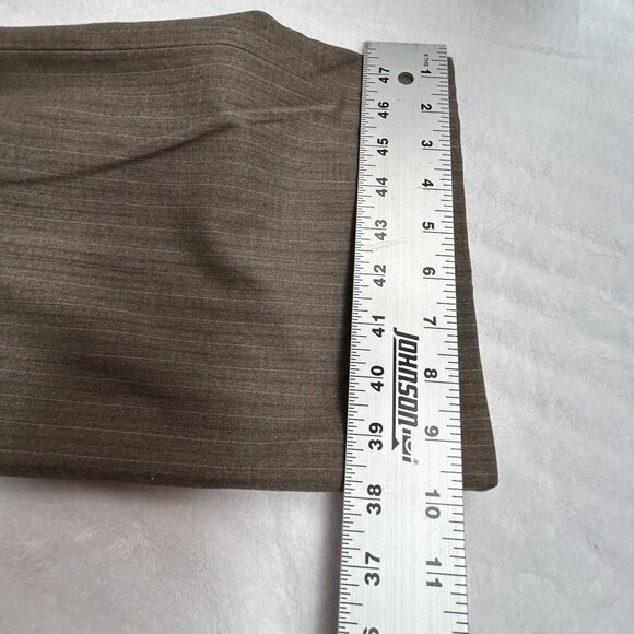 CAbi Womens Camel Trouser Pants Size 10 Brown Pinstripe Stretch Style 195 New - Picture 11 of 12